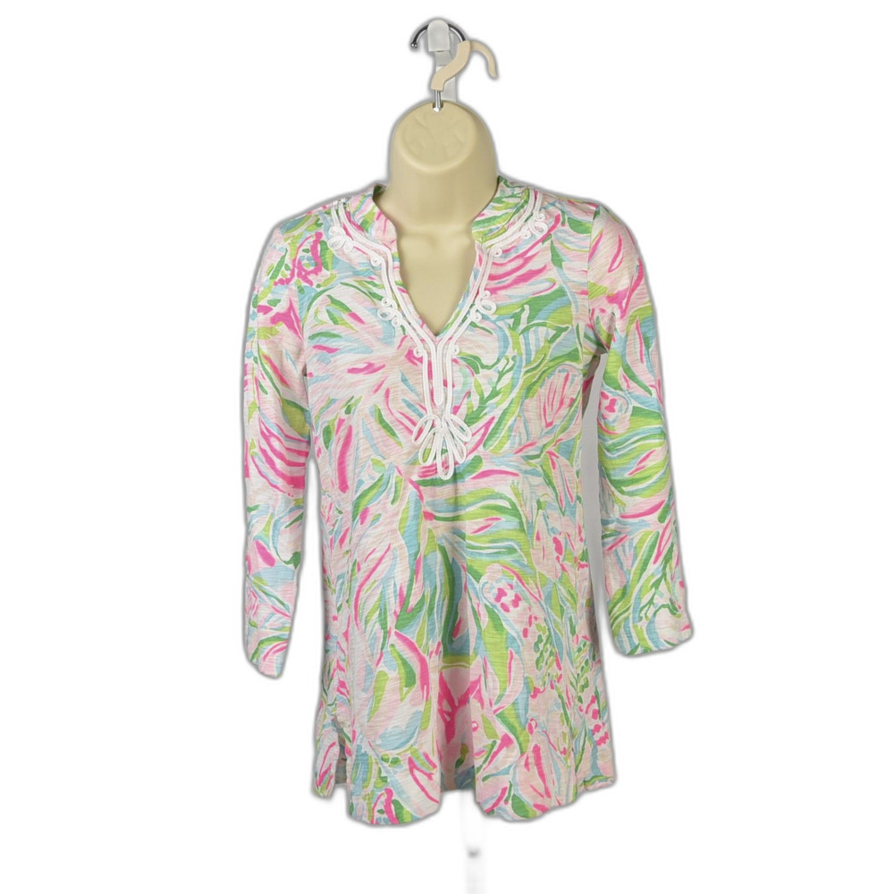 Lilly Pulitzer Kaia Knit Tunic Top in One in a Melon Coastal Preppy Size XXS